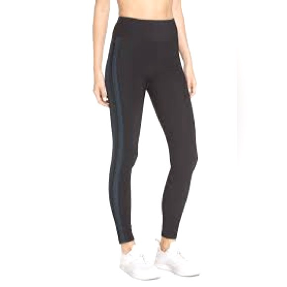 Sweaty Betty Tuxedo Velvet Stripe Thermodynamic Running Leggings S - Picture 1 of 7